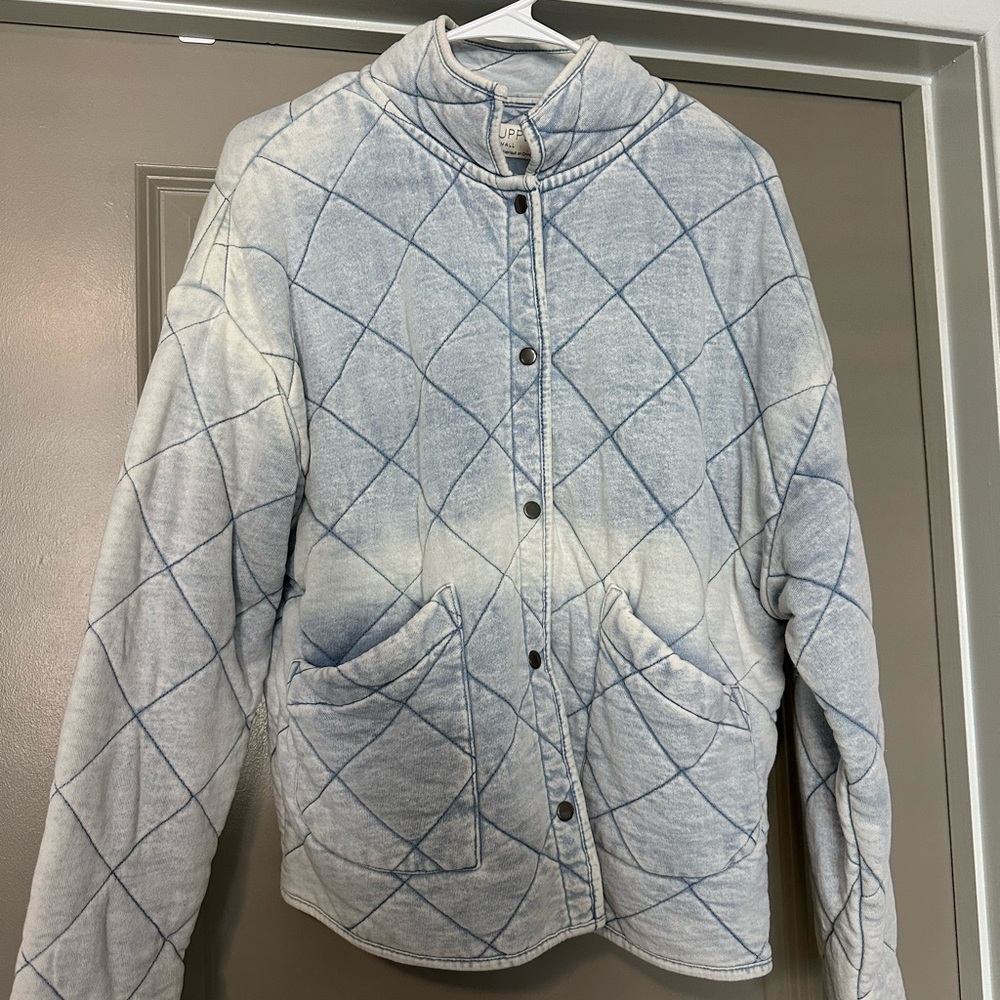 Z Supply Light Blue Quilted Utility Jacket